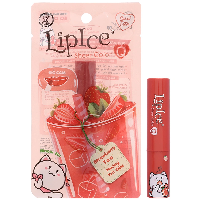 Son dưỡng môi Lipice Sheer Color Peach Tea dưỡng môi và hiệu chỉnh sắc môi thỏi 2,4g - 5